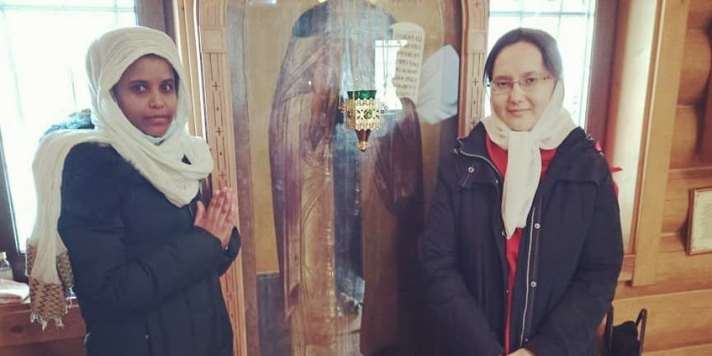 Приход храма Преподобного Моисея Мурина в Южном Бутове посетила член Эфиопского землячества в Москве